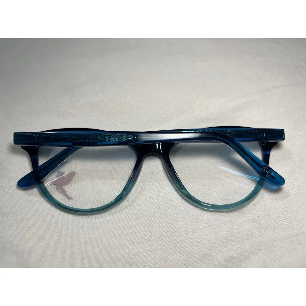 Maui Jim MJO 2123-08E Cat Eye Crystal Blue Eyeglasses Frame Only 52-18-135